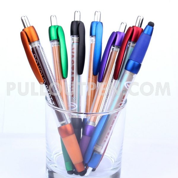 Metallic Stylus Pull Out Pen - Pullout Pen